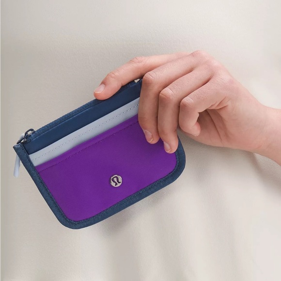 Lululemon True Identity Card Case- Pitch Blue/Blue Linen/Atomic Purple